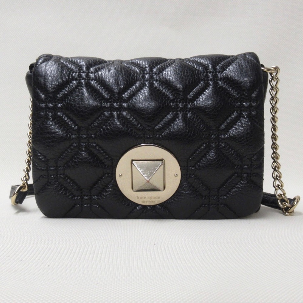 Kate Spade Black Quilted Leather Crossbody Bag - Picture 2 of 13